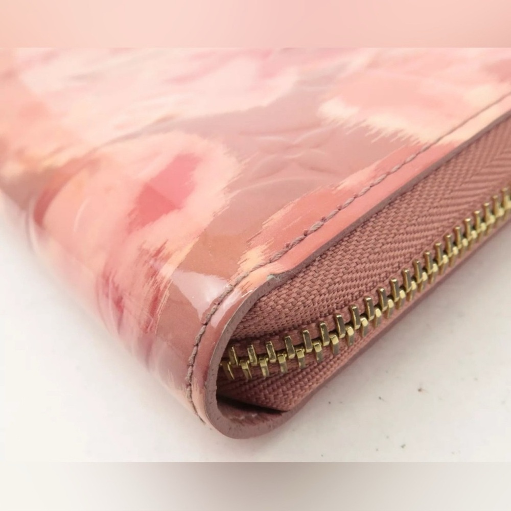 Louis Vuitton Limited Edition Monogram Vernis Ikat Flora Zippy Wallet Authentic - Picture 13 of 15